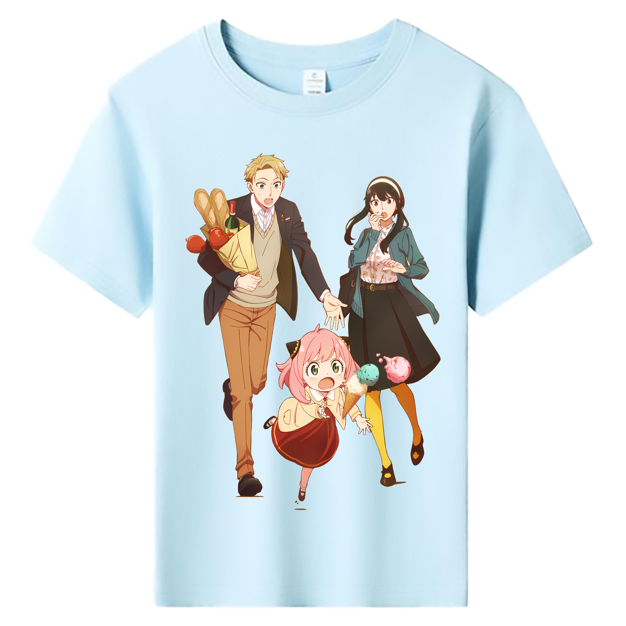 （画像用） SPY×FAMILY间谍家家酒 綿100％キッズTシャツ（フロントプリント）